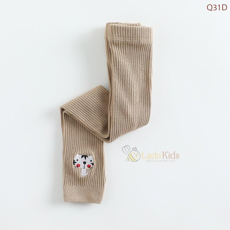 Quần Legging Thêu Hình Thú BÉ TRAI &amp; BÉ GÁI - Q31 (6-17kg)