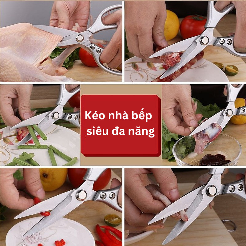Kéo SK5 Kéo cắt thực phẩm sắc bén với tay cầm bằng hợp kim nhôm nhẹ,bền đẹp