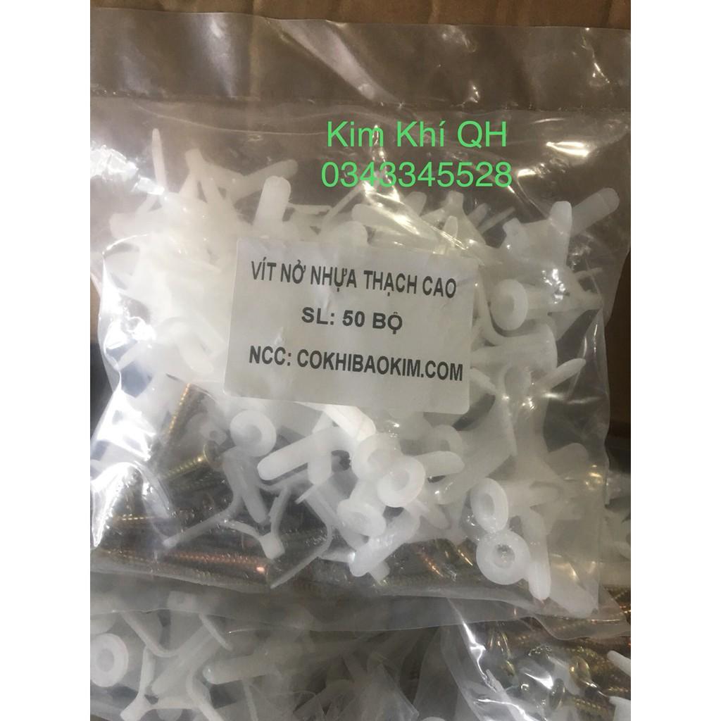 Túi 10 bộ gồm vít + nở nhựa thạch cao