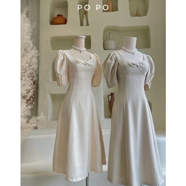 SUZY DRESS đầm xoắn ngực tay li