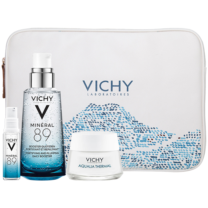 Bộ 4 Sản Phẩm Dưỡng Chất (Serum) Khoáng Núi Lửa Cô Đặc Vichy Mineral 89 Giúp Da Sáng Mịn Và Căng Mượt