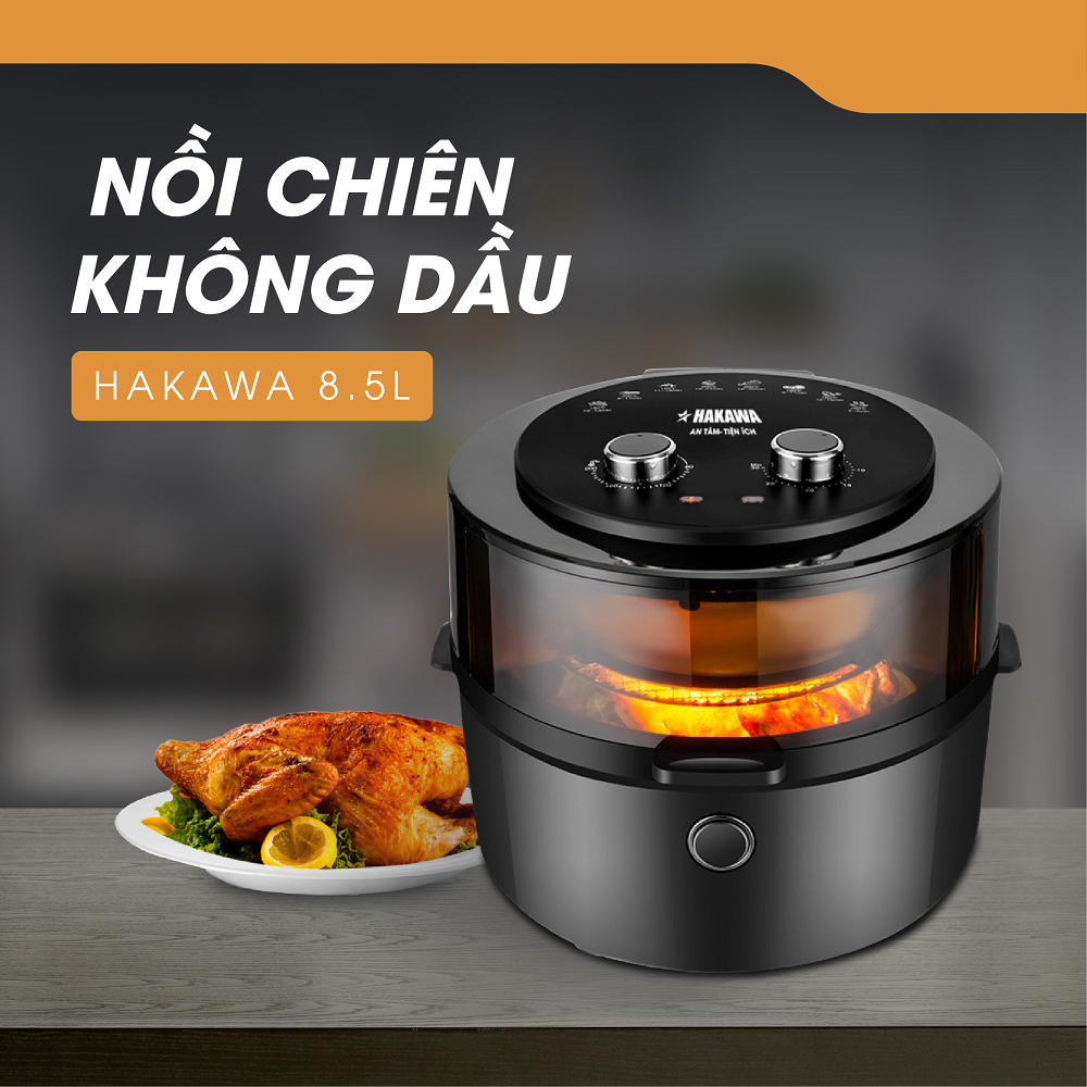 NỒI CHIÊN KHÔNG DẦU HAKAWA HK-AF8L - HÀNH CHÍNH HÃNG HAKAWA