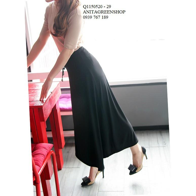 Q1150520 CHÂN VÁY MAXI MÀU ĐEN