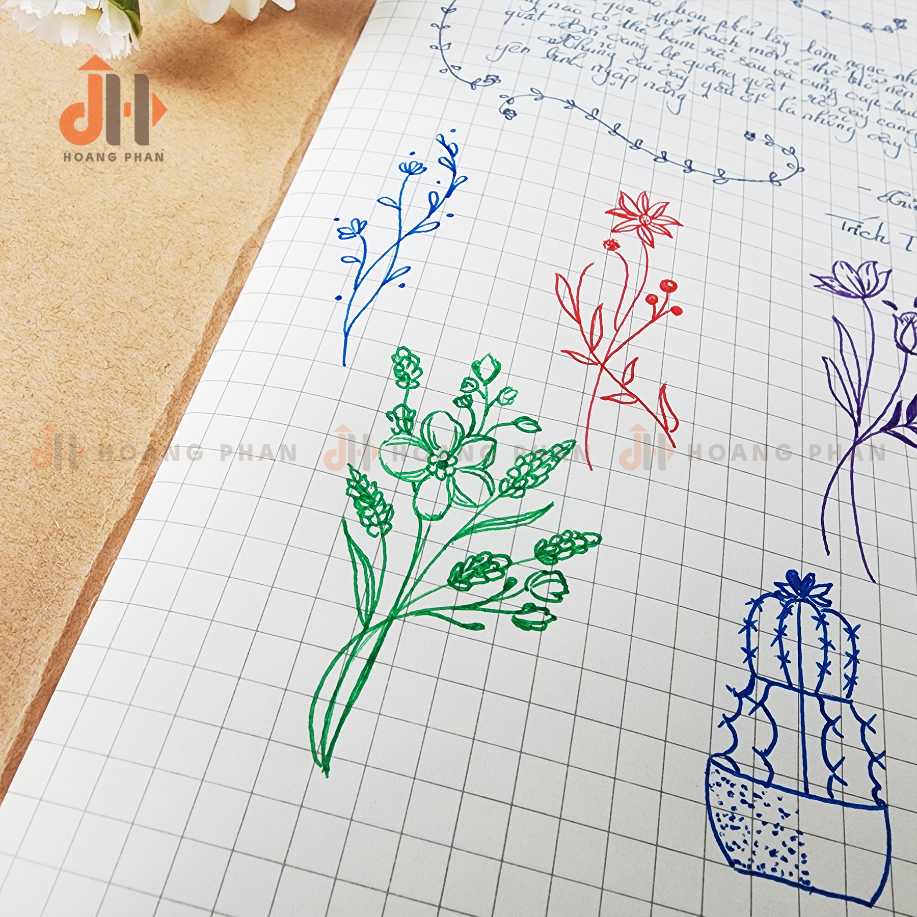 Combo Sổ Kraft Nhiệt Đới - Sổ Rainbow (Mẫu ngẫu nhiên) - Bút chì (Tặng kèm 3 cuộn washi tape)