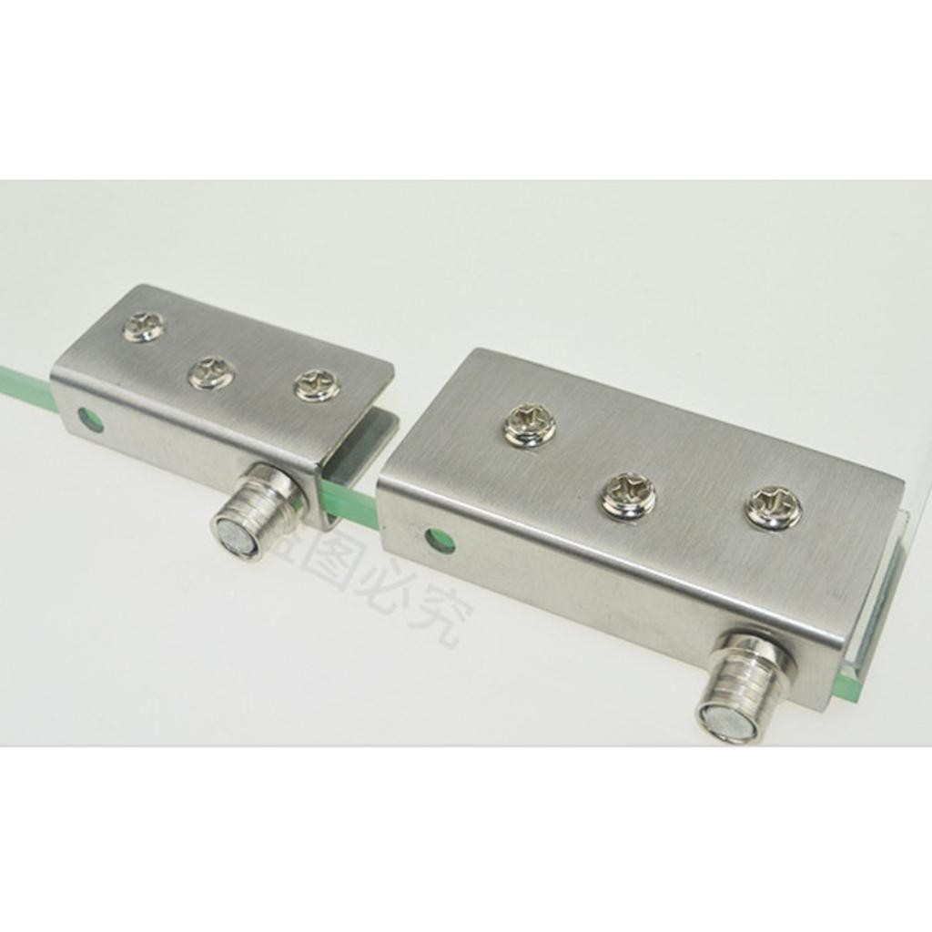 2-20pack 2PCS Stainless Steel Door Glass Pivot Clamps Cabinet Door Hinge S
