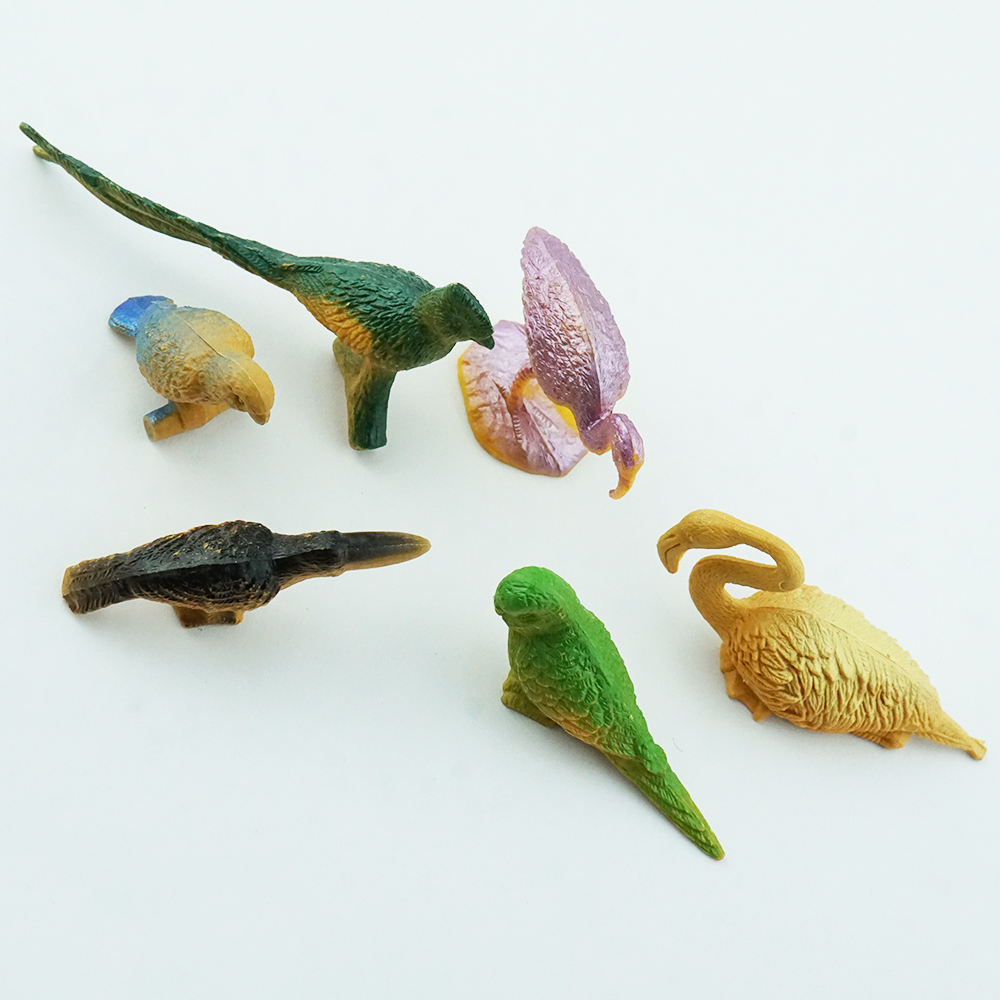 Bộ Mô Hình Nhựa Đồ Chơi 6 con Chim Hạc Chim Sẻ Bird Plastic Toys PB12