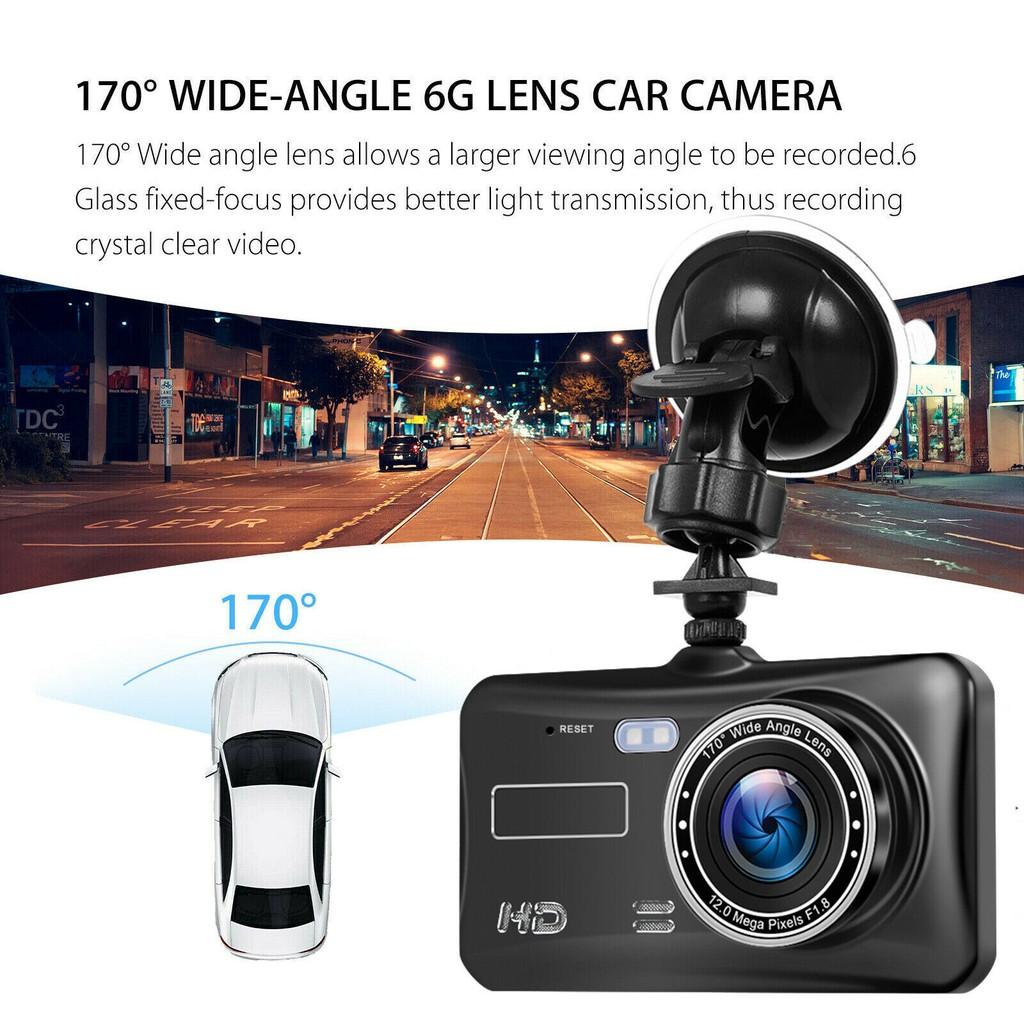 Camera hành trình A6 170 độ WIDE-ANGLE 6G LENS CAR CAMERA màn hình LCD 4.0'' Chất lượng hình ảnh 1080P