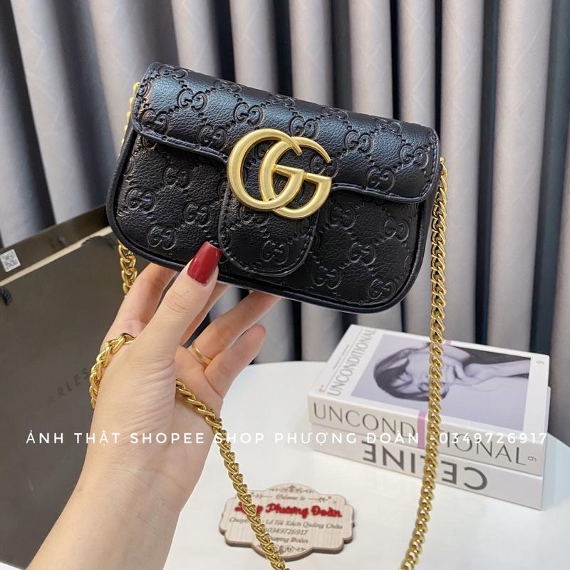 Túi mini G dập in chữ size 18cm vừa Plus