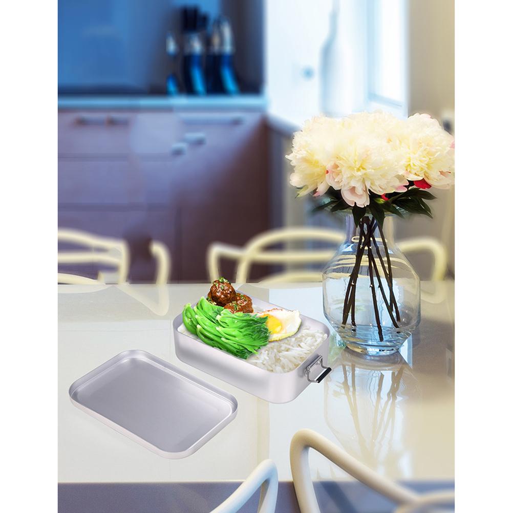 Nhôm Bento Box Thực phẩm container đúp Tai Buckle Bộ đồ ăn