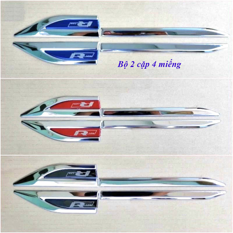 Bộ 2 cặp  ốp mang cá R-Line thể thao trang trí ô tô dán hai cửa