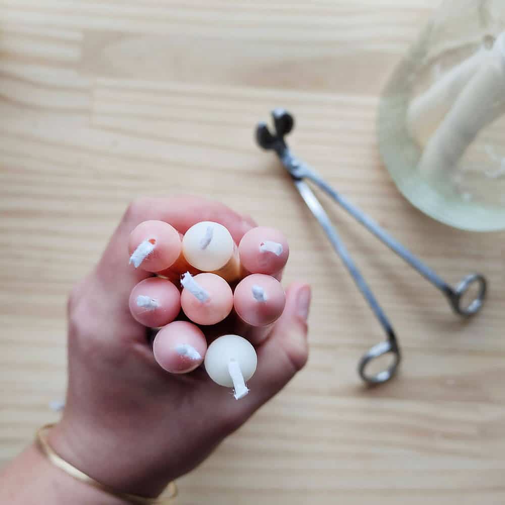 Nến sáp tự nhiên màu hồng 28cm X 2.2cm
