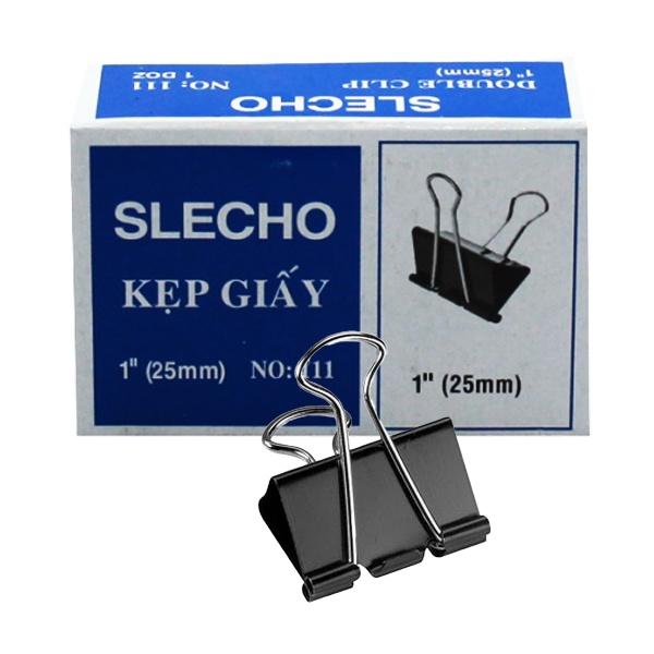 Kẹp Bướm SLECHO Nhiều Kích Thước 15mm/19mm/25mm/32mm - Hộp 12 Cái (Kẹp Giấy