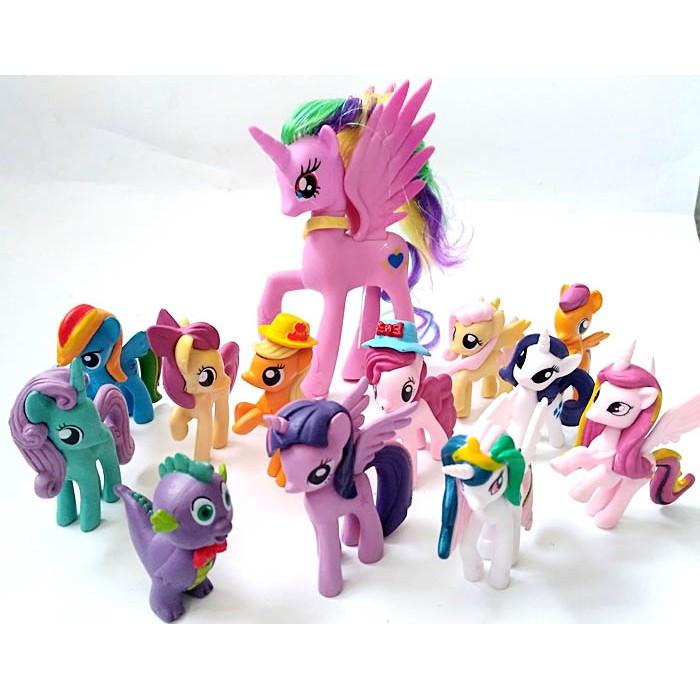 13 Ngựa Thiên Thần Pony (12 Ngựa Size 6cm-8cm+1 Ngựa 14cm