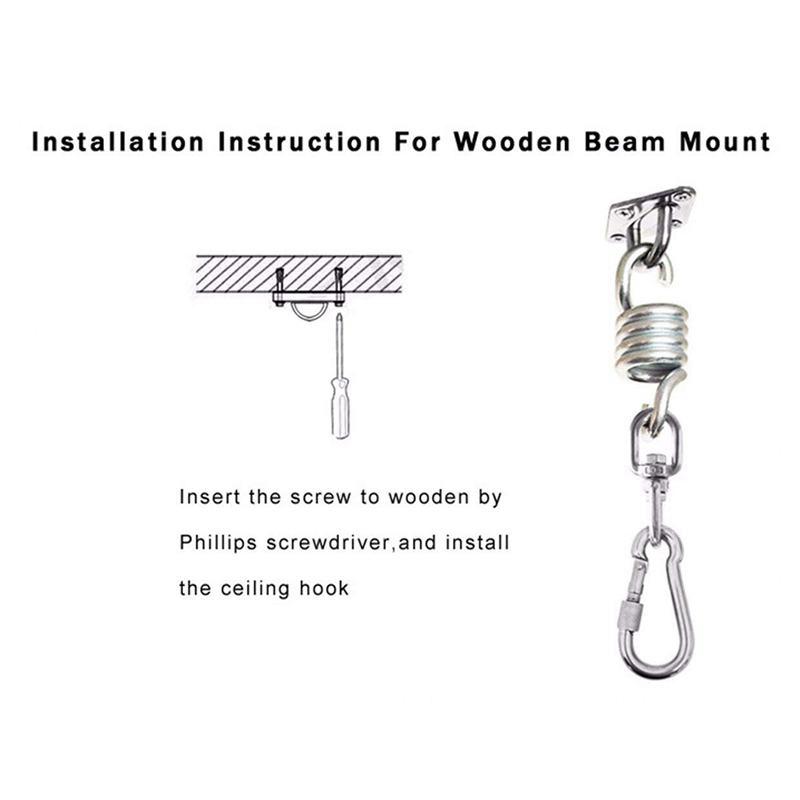 Mới 2 Chiếc Xoay Móc Võng Đu Ghế Thép Không Gỉ Treo Ghế Bộ Phụ Kiện Cho Trần/Trong Nhà/ngoài Trời