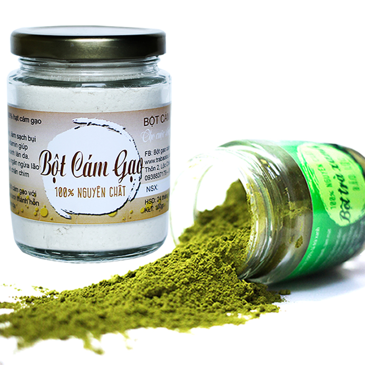 Bột Trà Xanh Và Bột Cám Gạo Nguyên Chất Vũ Gia