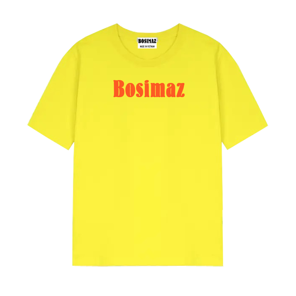 Áo thun Unisex Bosimaz TS012 cổ tròn tay lỡ phom rộng in logo, thun contton 100%, vải đẹp dày, thoáng mát không xù lông.