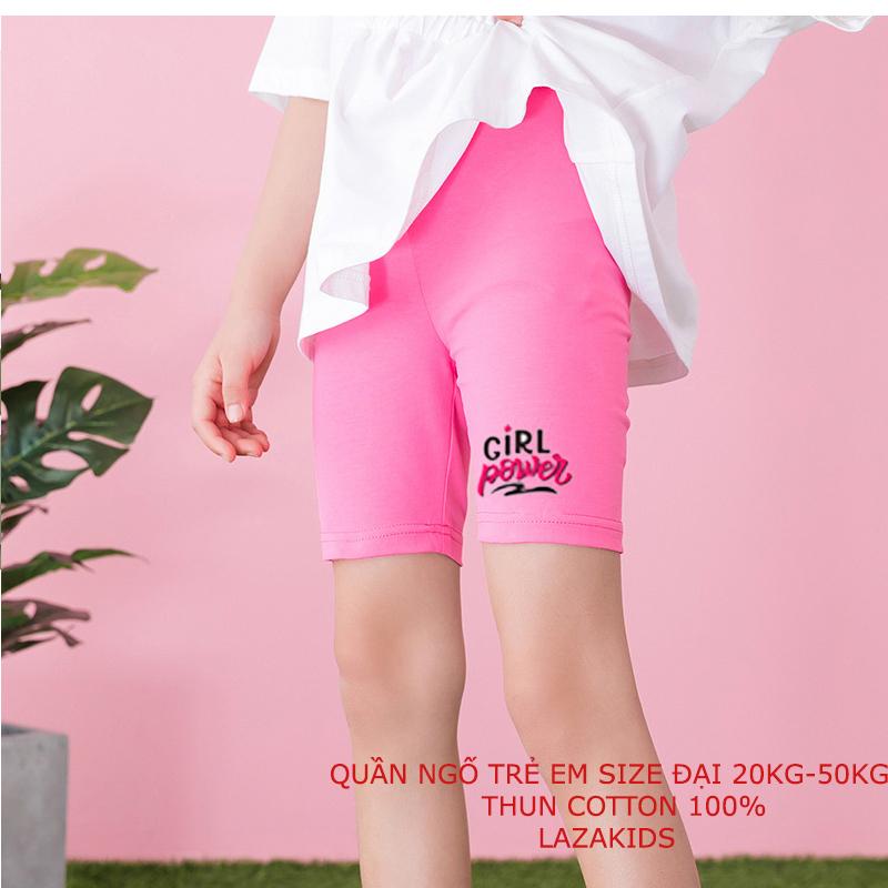 Quần legging bé gái 35kg-45KG mùa hè size đại chất thun xuất khẩu đeph 100% cotton -Quần ngố bé gái KIDS GENZ