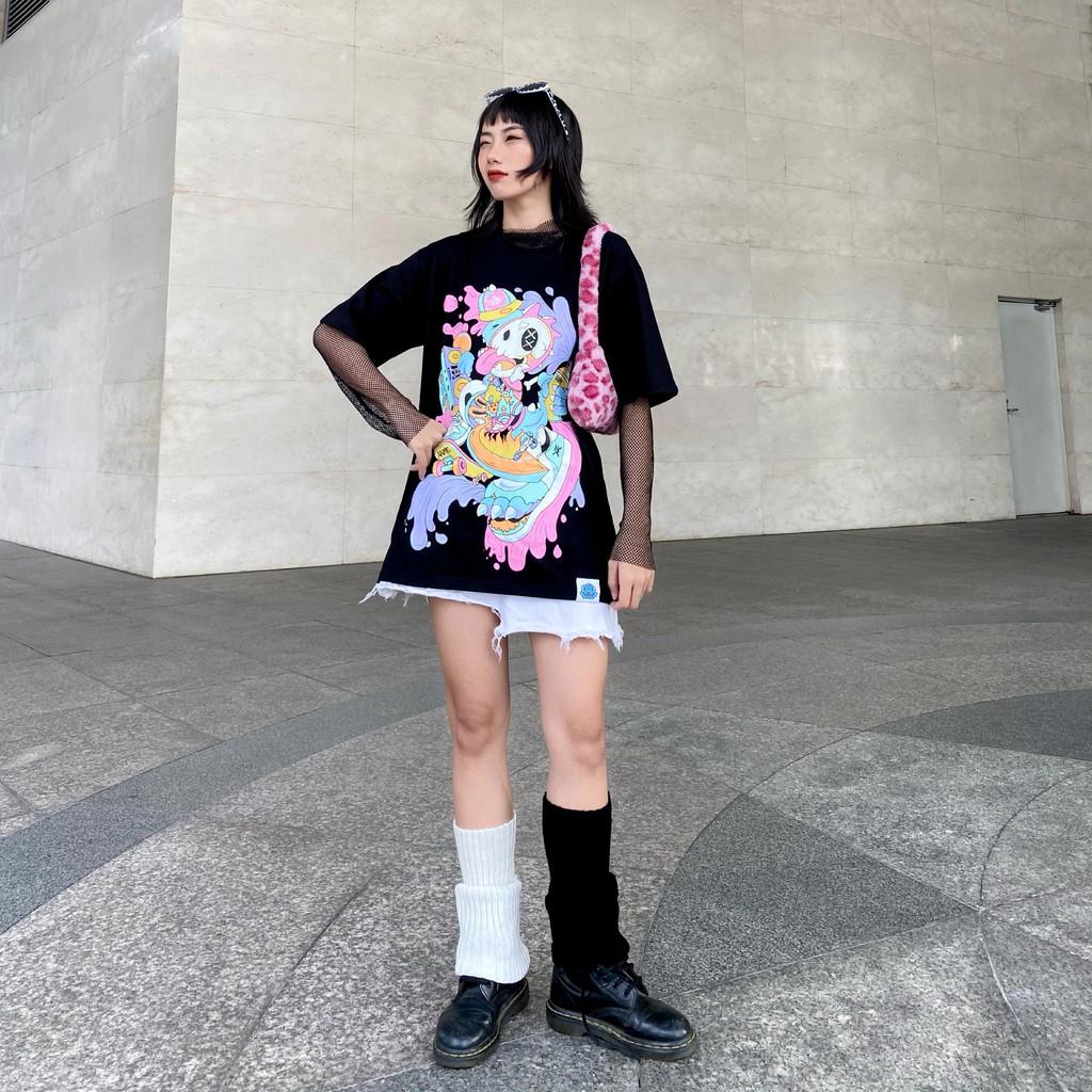 Áo thun Skeleton X-RAY RAWR XXME - BLACK / WHITE
