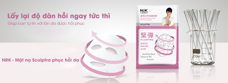 Hộp 5 Miếng Mặt Nạ Tăng Độ Đàn Hồi Cho Da NRK Sculptra Perfect Youth Recovering Mask (25ml / Miếng)