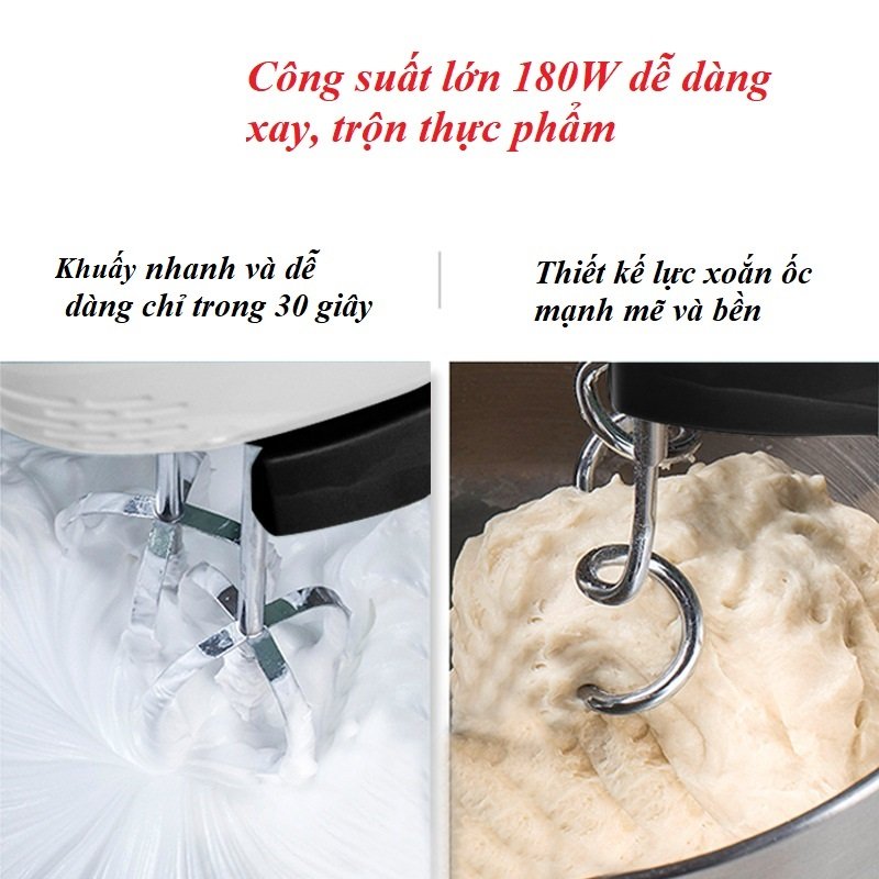 Máy đánh trứng - Máy trộn bột - máy đánh trúng trộn bột làm bánh - Máy đánh bot nhào bột