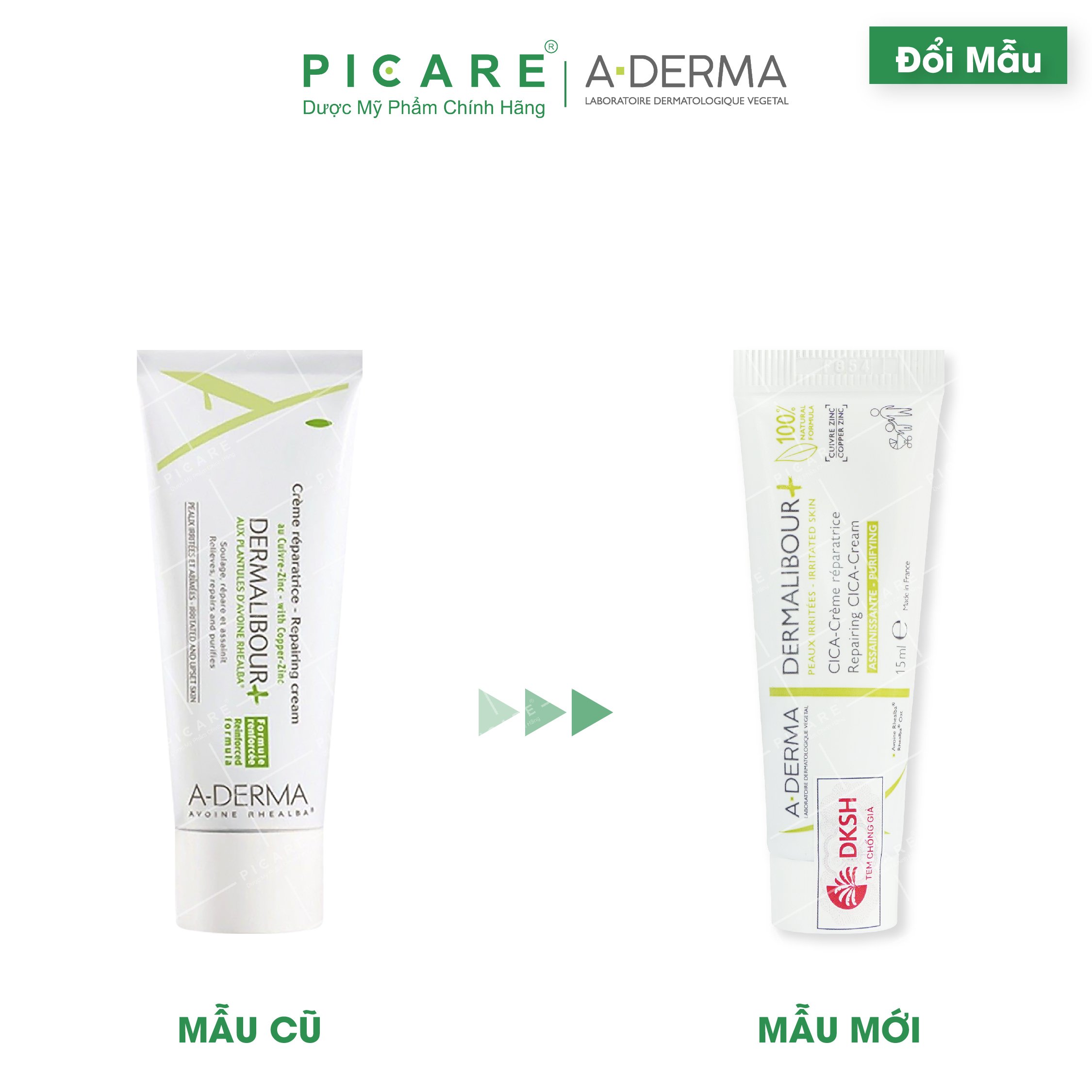 Kem Làm Dịu Da Và Kháng Khuẩn A-Derma Cho Da Nhạy Cảm, Dễ Kích Ứng, Ngứa, Tróc Vảy, Hăm Tã Dermalibour Cream 15ml