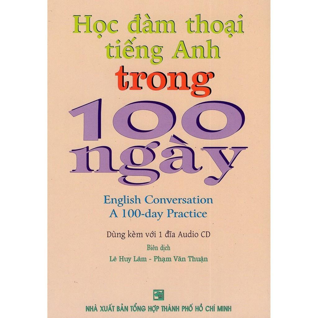 Sách - Học Đàm Thoại Tiếng Anh Trong 100 Ngày - English Conversation A 100-Day Practice - Nhân Trí Việt