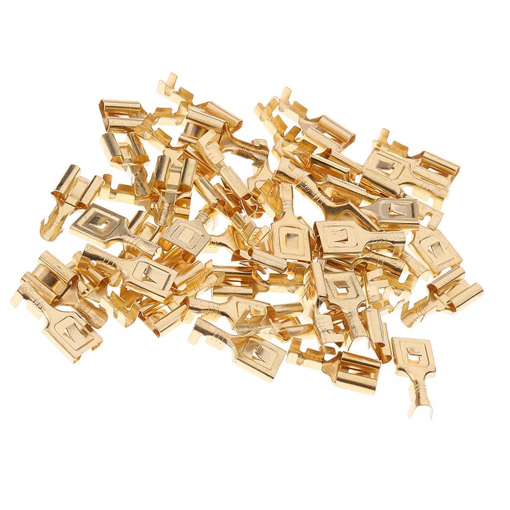 5X 50 pcs Brass Terminal Female Spade Plug