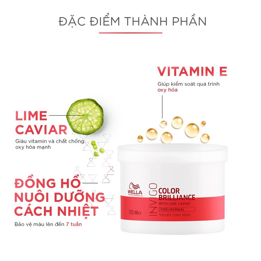 Dầu Hấp Wella Invigo Bảo Vệ Tóc Nhuộm, Duy Trì Độ Sáng Bóng Color Brilliance Mask 500ml