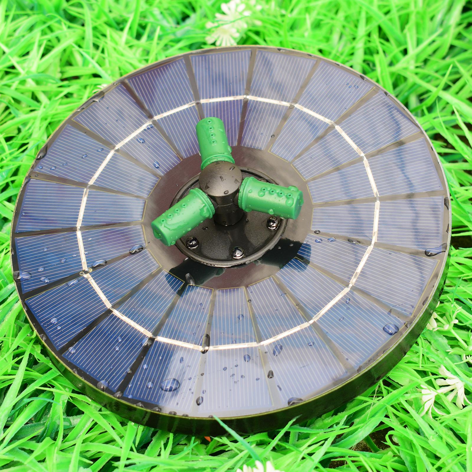 Máy Bơm Nước Năng Lượng Mặt Trời Rgb Led Có Pin Tự Động Tắt Đầy Màu Sắc 4W Với Vòi Xoay 360°