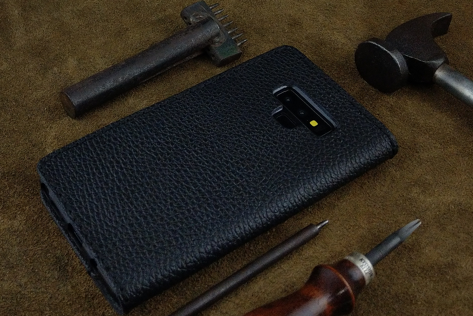 Bao Da cho Samsung Galaxy Note 9 Da Bò Thật May Thủ Công