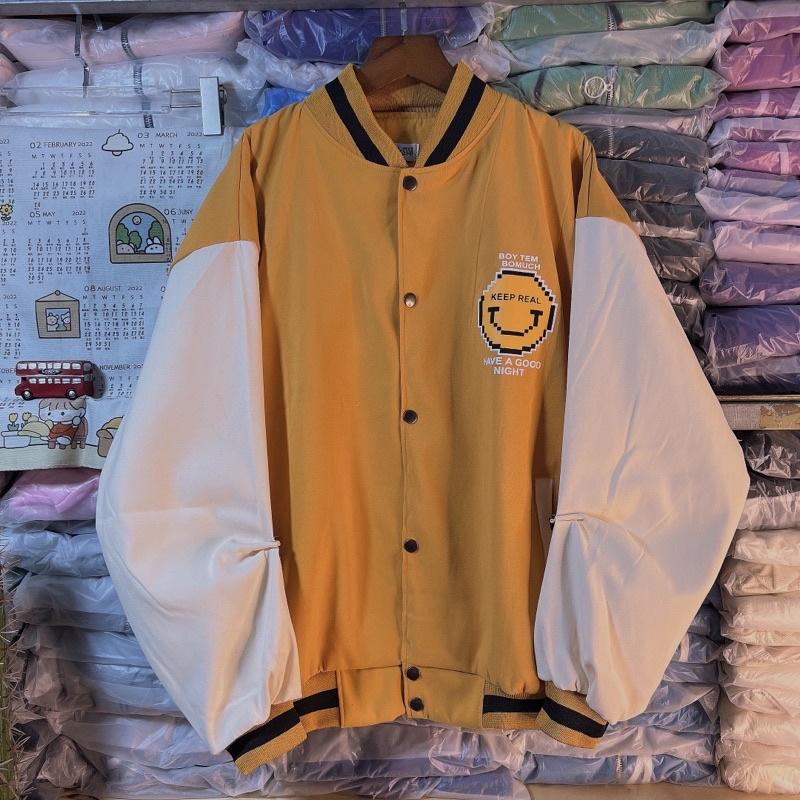 Áo Khoác Dáng Rộng Phom Unisex Chất Da Lộn 2 Lớp Lót Dù Phom Tay Bo Len Dệt Kim Cao Cấp_Kiểu Dáng Bomber Hiện Đại