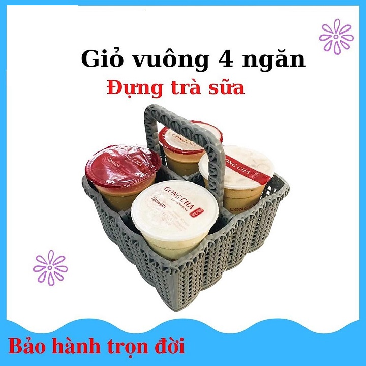 Giỏ đựng đồ 4 ngăn đa năng nhựa cao cấp