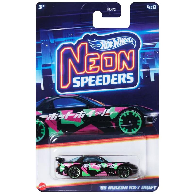 Đồ Chơi Mô Hình Siêu Xe - Hot Wheels Neon Speeders HRW70/HLH72 - 95 Mazda RX-7 Drift