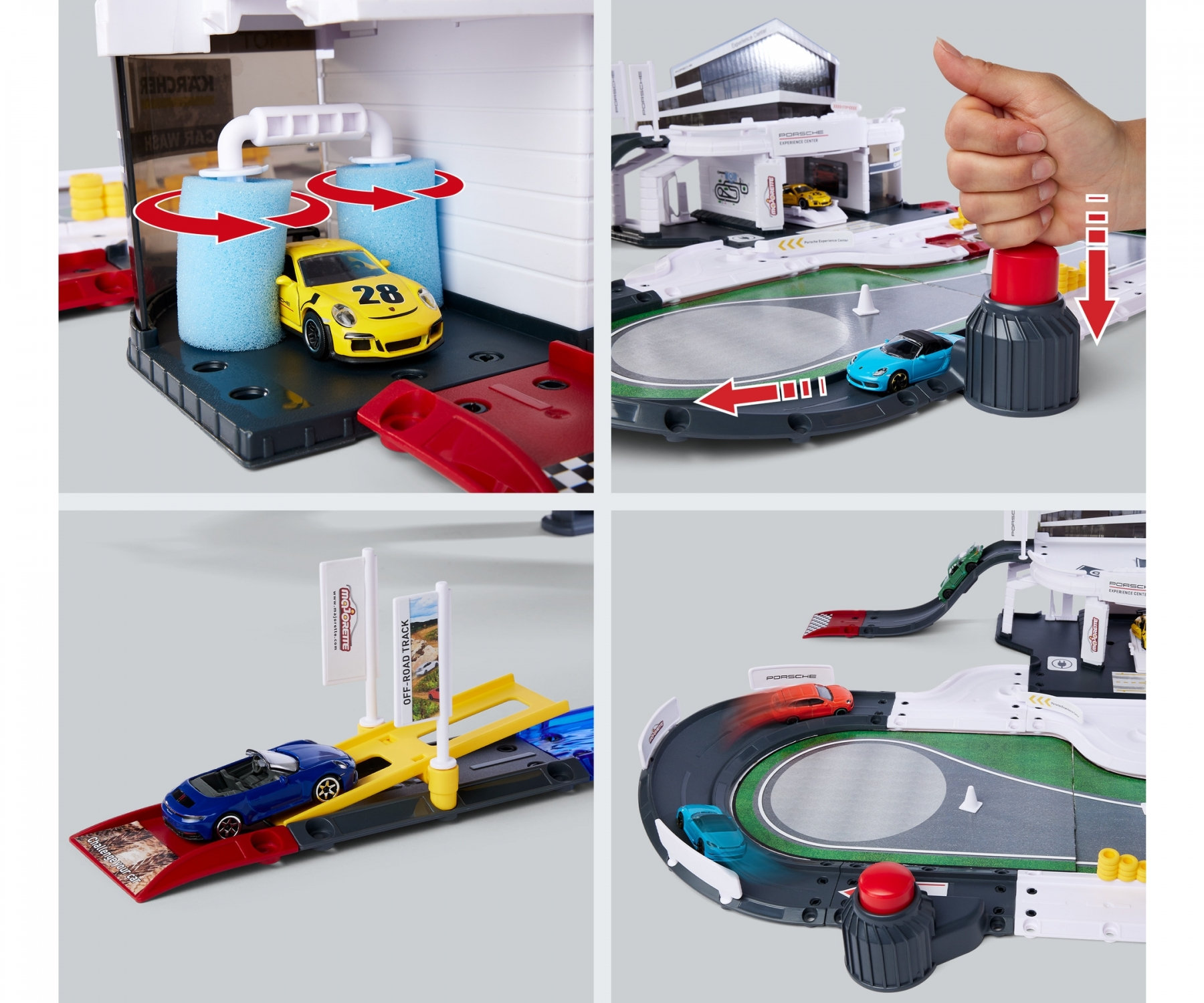 Đồ chơi Mô Hình Trạm Xe MAJORETTE Experience Center và 5 ô tô