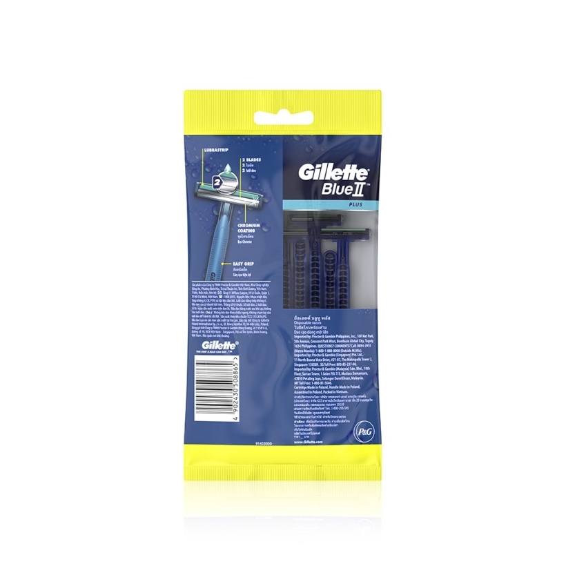 Vỉ 10 Dao Cạo Gillette Blue II (Mua 8 Tặng 2)