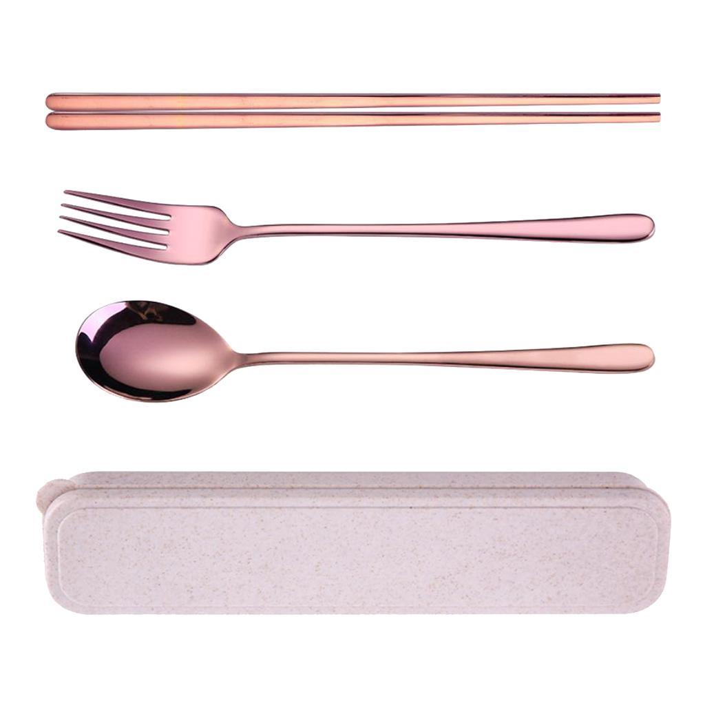 Travel Flatware with Case Camping Lunch