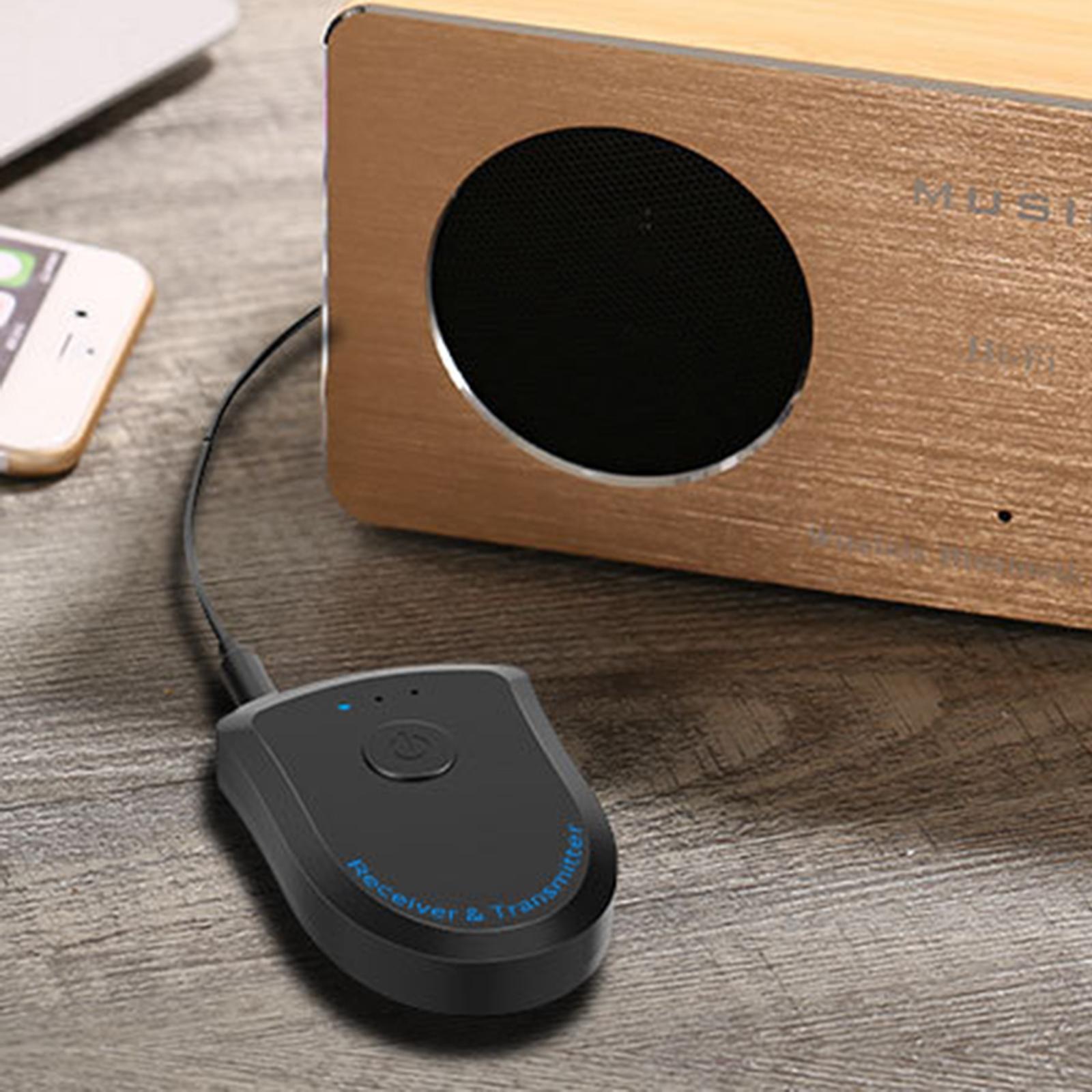Bluetooth 5.0 Car Receiver Stereo HiFi Music Receiver for Home Theater Black