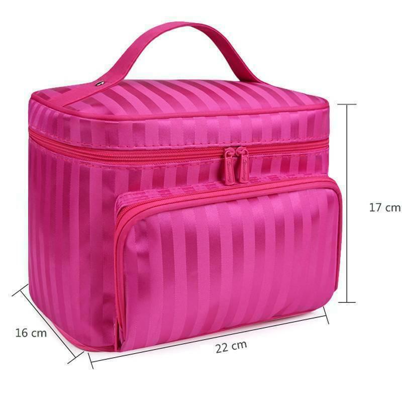 Professional Large Cosmetic Case Makeup Bag Storage Handle Organizer Travel Kit Hanging Toiletry Kit Organizer 22x16x17cm
