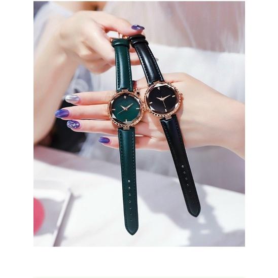 Đông hồ thời trang nữ TARU dây da DHA TH211