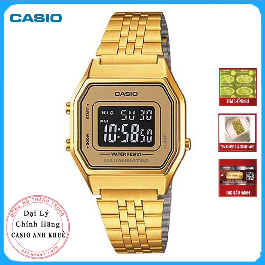 Đồng hồ nữ dây kim loại Casio LA680WGA-9BDF