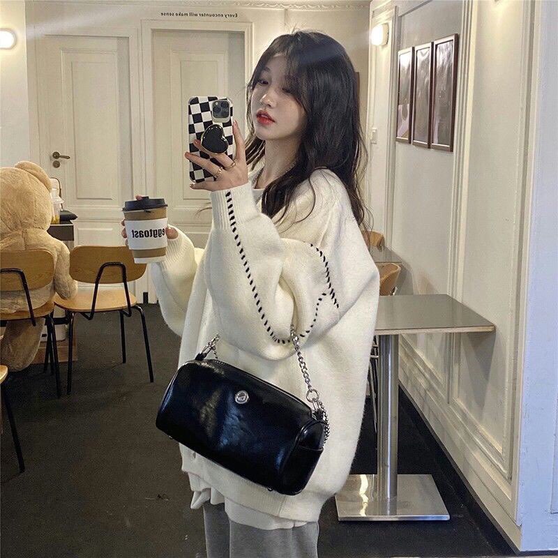 Hình ảnh Áo khoác Cardigan len dáng rộng thời trang ulzzang