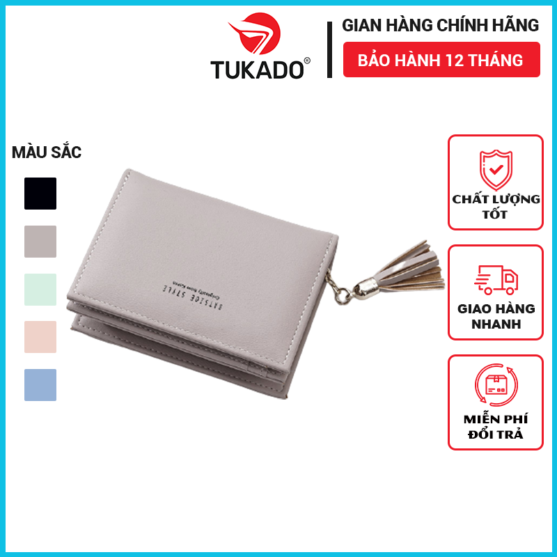 Ví Nữ Ngắn Mini Cầm Tay  Nhiều Ngăn Đựng Tiền Thời Trang Chất Da Cực Đẹp Giá Rẻ BS02