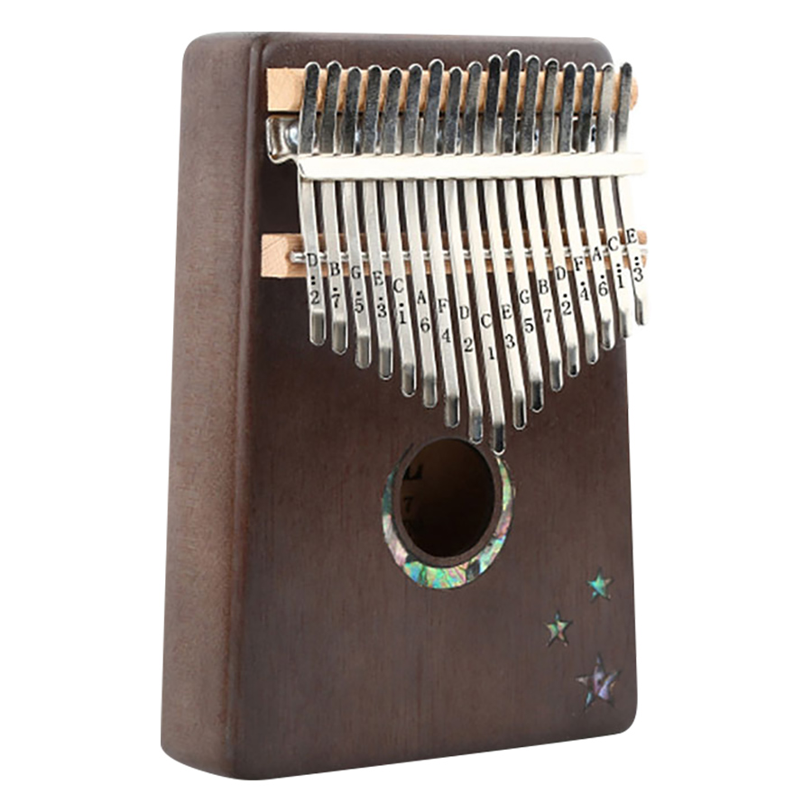 Đàn Kalimba 17 Phím Gỗ Mahogany Yael Y17M-M - Khảm Mặt Trăng Kèm Kèn Kazoo