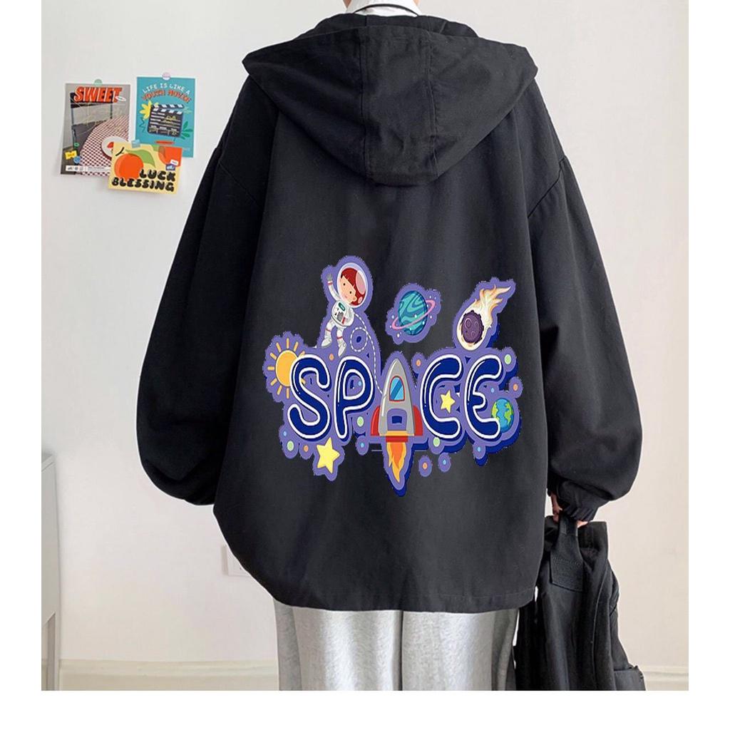 Áo khoác dù nam nữ unisex có mũ , áo dù 2 lớp in hình YOUTH