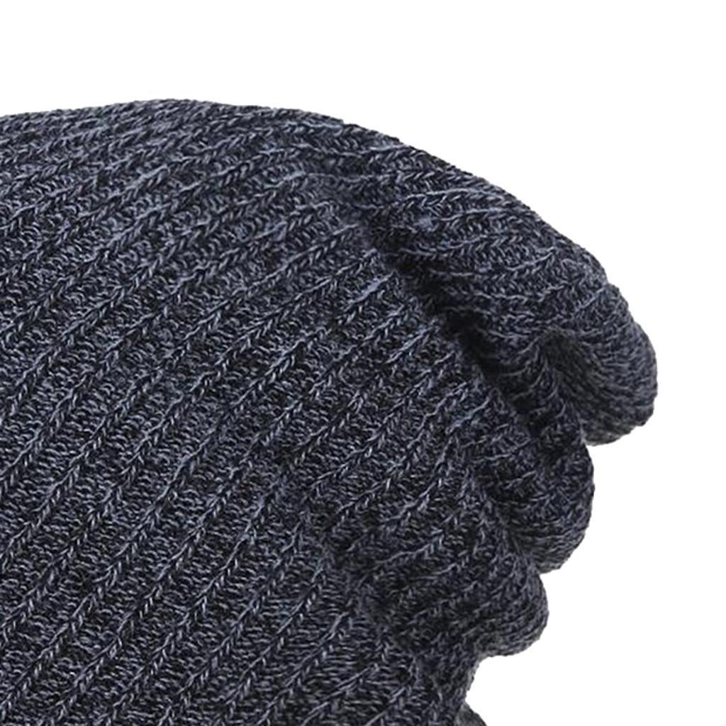 Men's Women's Causal Knitted Baggy Beanie Winter Warm Hat Ski Knit Skull Cap