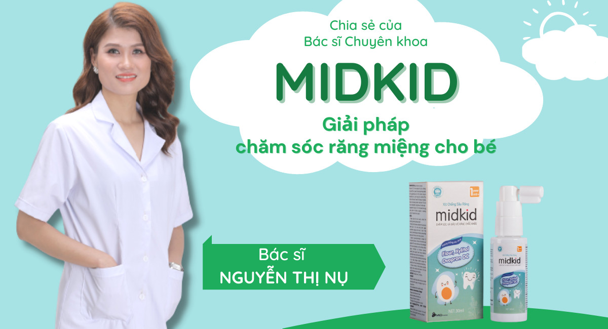 Xịt chống sâu răng MIDKID-Ngăn ngừa sâu răng-bảo vệ men răng-ngừa ố vàng-đập tan sâu sún hà mủn (dành cho bé từ 1 tuổi