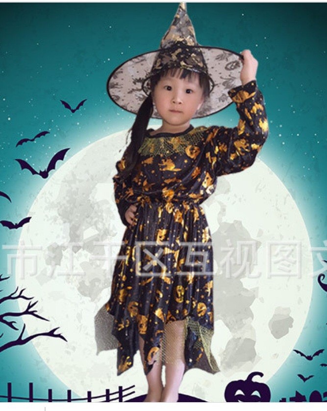 Váy phù thủy kèm mũ hoá trang halloween