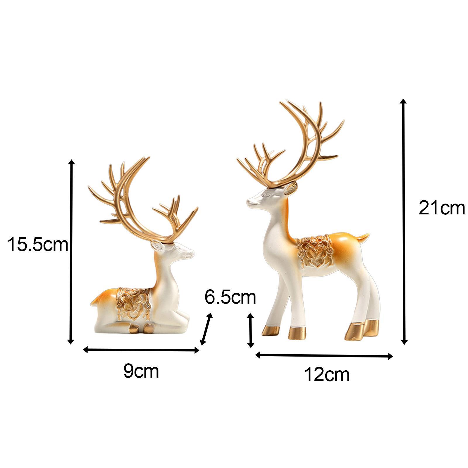 Reindeer Resin Sculpture Reindeer Figurines for Living Room Office