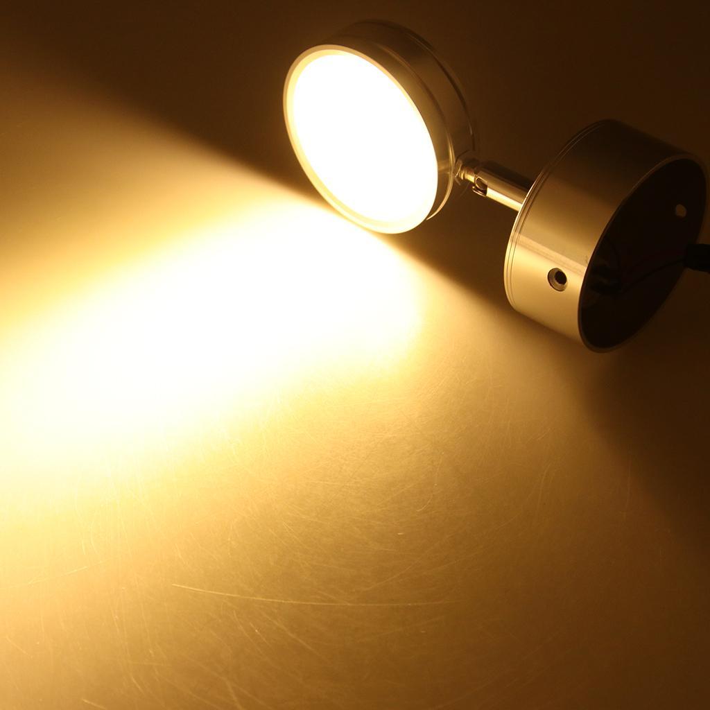 3" Stainless Steel LED Interior Reading Swivel Lights Bedside Lamps for Boat