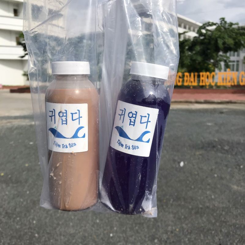 10 chai nhựa pet tròn 330ml miệng rộng